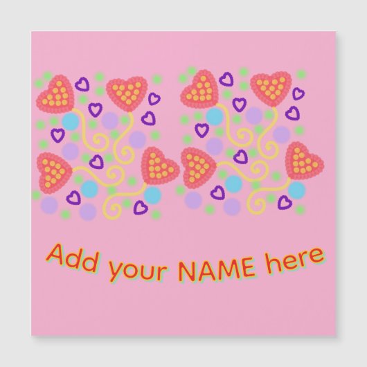 Whimsical Pointillism Heart Balloons with Confetti (Front)