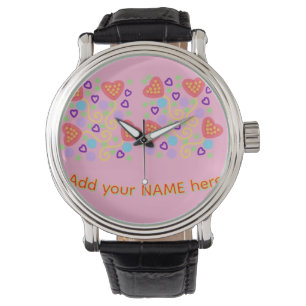 Whimsical Pointillism Heart Balloons with Confetti Watch