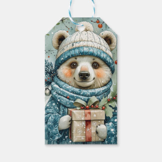 Whimsical Polar Bear Christmas  Gift Tags
