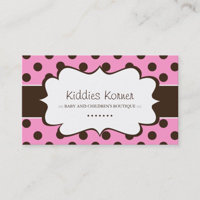Whimsical Polk A Dot  Business Cards (Front)