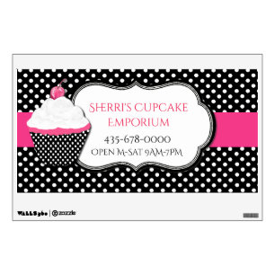 Whimsical Polka Dot Bakery Wall Decal