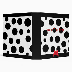 Whimsical Polka Dot Binder