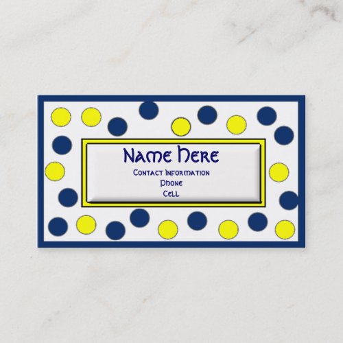 Whimsical polka dot Calling Card Business Card