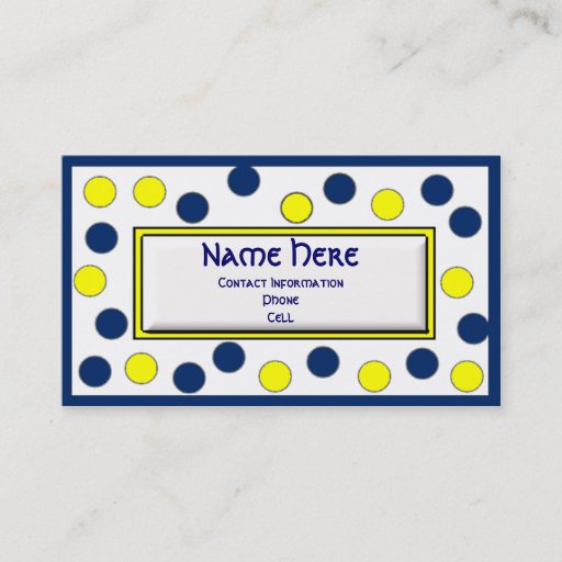 Customizable Whimsical polka dot Calling Card Business Card