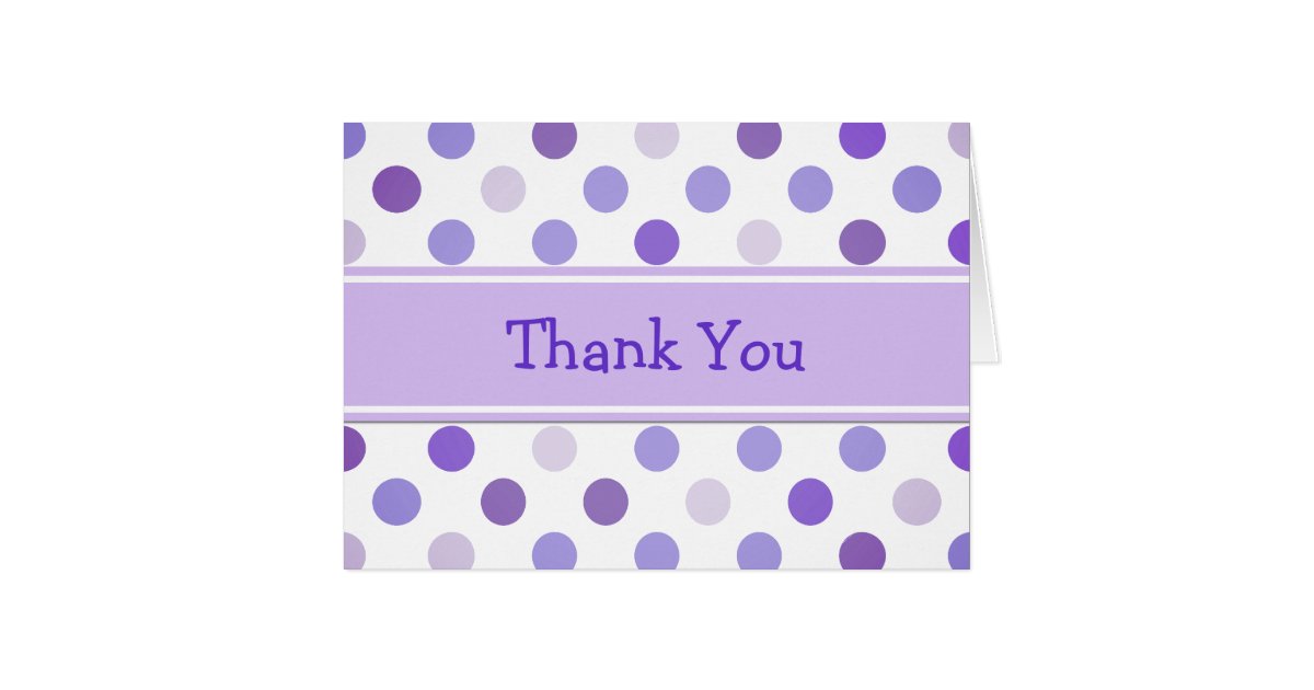 Whimsical Polka Dot Thank You Card | Zazzle