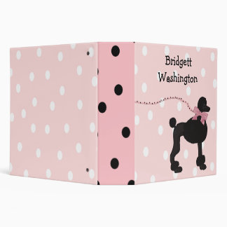 Whimsical Poodle Binder