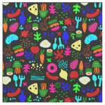 whimsical pop art fruit sushi  fabric