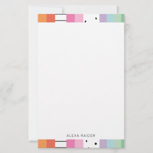 Whimsical Pop Stripes Stationery