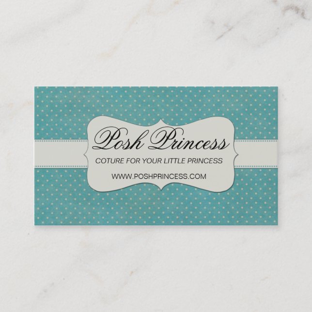 Whimsical Posh Boutique Business Card (Front)