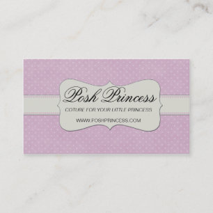 Whimsical Posh Princess Boutique Business Card