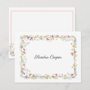 Whimsical Posies From Your Desk A Personal Note Card