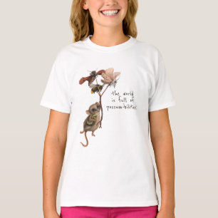 Whimsical Possum and Inspirational Adventure Quote T-Shirt