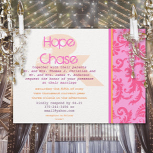 Whimsical Poster Style Photo Wedding Invitation