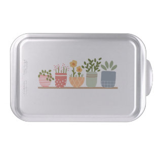Whimsical Potted Flowers Garden Lover Cake Pan