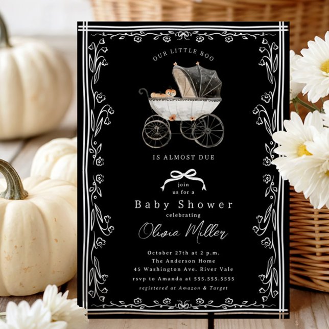 Whimsical Pram Baby Shower  Invitation (Creator Uploaded)