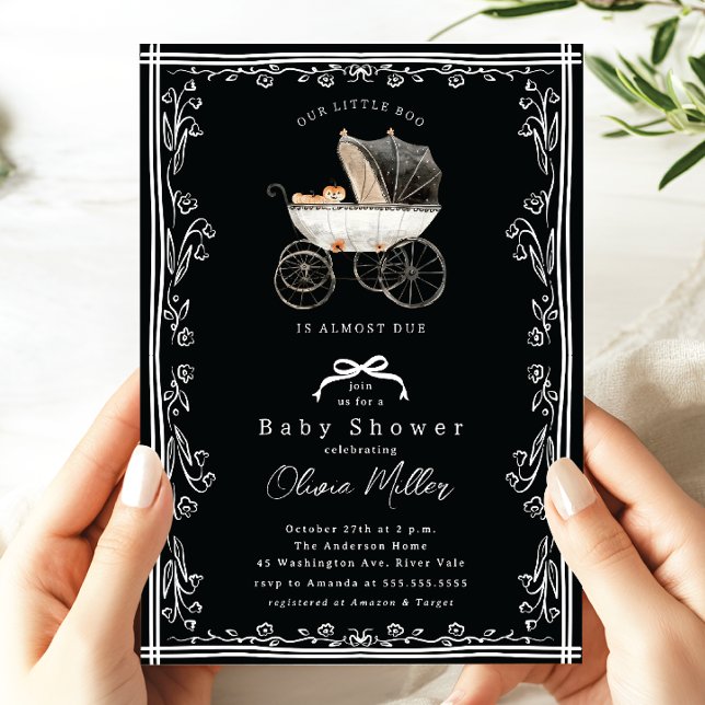 Whimsical Pram Baby Shower  Invitation (Creator Uploaded)