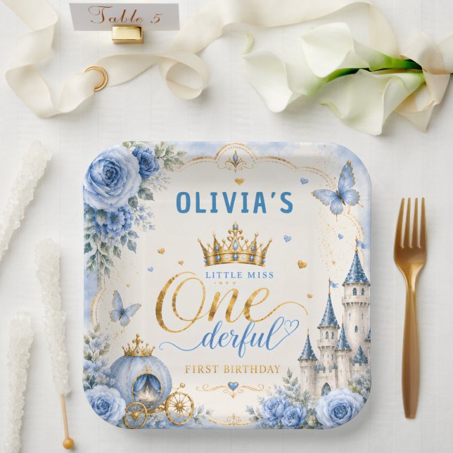 Whimsical Princess Birthday Paper Plates (Wedding)