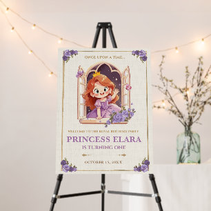 Whimsical Princess Castle First Birthday Storybook Foam Board