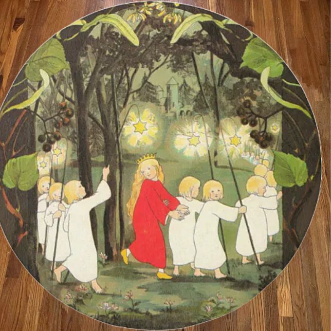 Whimsical Princess with Fairies in Forest Rug  (Creator Uploaded)