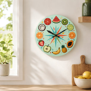Whimsical Produce Clock Face