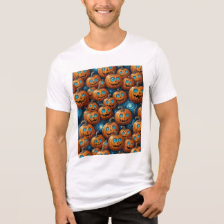 Whimsical Pumpkin Halloween T-Shirt Tri-Blend Shirt