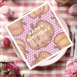 Whimsical Pumpkin Happy Birthday Party  Napkins