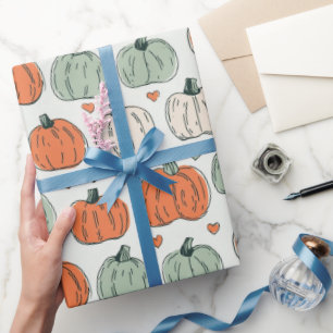 Whimsical Pumpkin Pattern Wrapping Paper