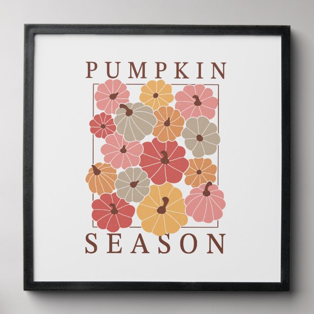 Whimsical Pumpkin Season Wall  Peel And Stick Photo Tile (Front Set)