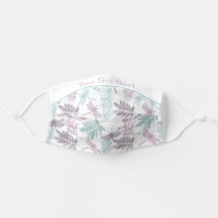 Whimsical Purple and Teal Blue Dragonfly Print Cloth Face Mask