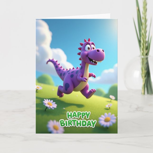 Whimsical Purple Beast Card (Front)