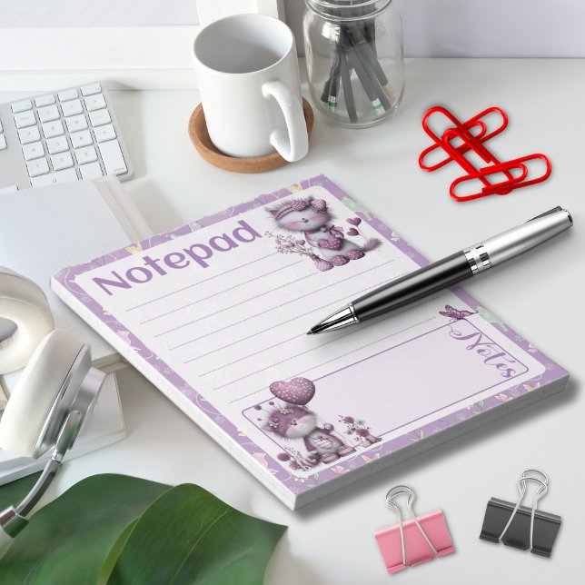 Whimsical Purple Cats Notes Design (Creator Uploaded)