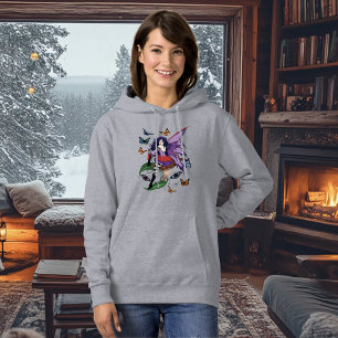 Whimsical Purple Fairy Butterfly Fantasy Hoodie