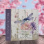Whimsical Purple Floral Dragonfly Recipe Book