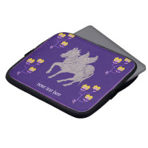 Whimsical purple horse with wings Electronics Bag
