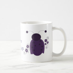 Whimsical Purple Ladybug Coffee Mug