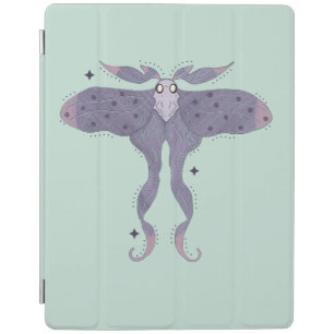 Whimsical Purple Moth with Star Sparkles iPad Smart Cover