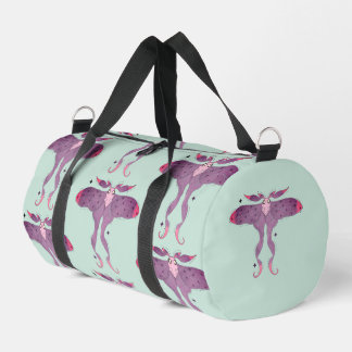 Whimsical Purple Moth with Star Sparkles Mystical  Duffle Bag