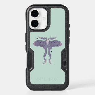 Whimsical Purple Moth with Star Sparkles iPhone 16 Case