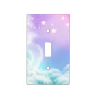 Whimsical Purple Pink Sparkle Clouds Cute Bedroom
