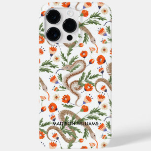 Whimsical Purple Snake & Botanical– Personalized Case-Mate iPhone 14 Pro Max Case
