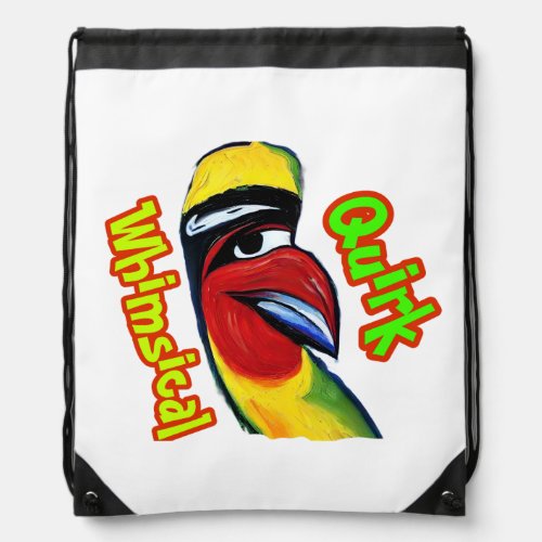 Whimsical Quirk Drawstring Bag