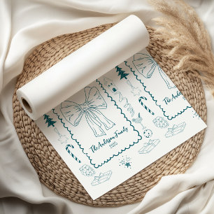 Whimsical Quirky Doodle Holiday Tissue Paper