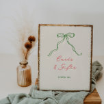 Whimsical Quirky Handwritten Bow Cards And Gifts Poster at Zazzle
