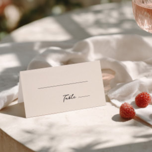 Whimsical Quirky Handwritten Dark Gray Place Card