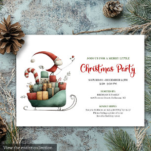 Whimsical Quirky Santa Holiday Party Invitation