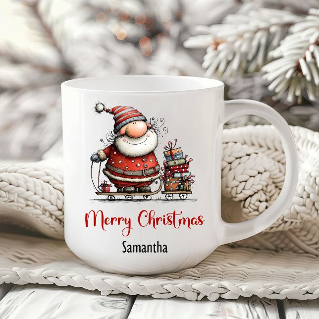 Whimsical Quirky Santa Humor Coffee Mug (Whimsical Quirky Santa Humor Coffee Mug)