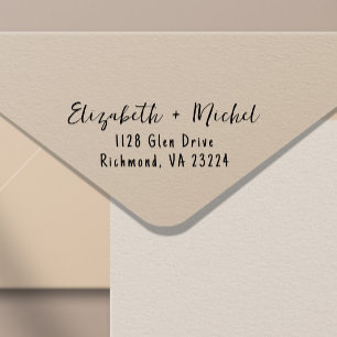 Whimsical Quirky Script Return Address Self-inking Stamp