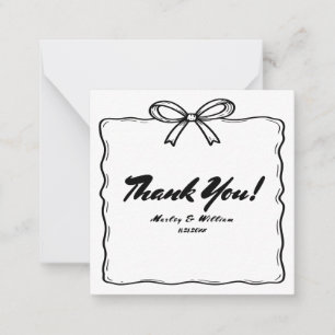 Whimsical Quirky Wedding Budget Thank You Note Card