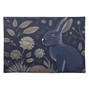 Whimsical Rabbit Cloth Placemat