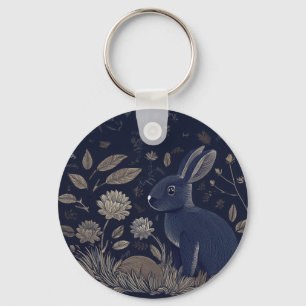 Whimsical Rabbit Keychain